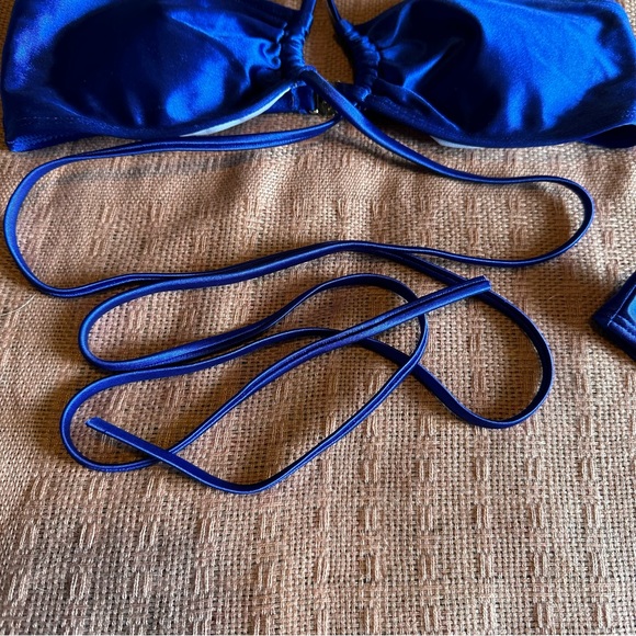 LIKE NEW Shimmer Satin Bikini Set - Picture 3 of 10